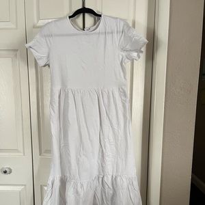 Old Navy White short sleeve dress Size Petite Medium